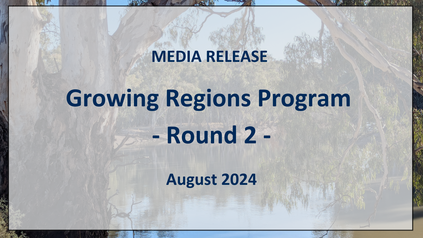 You are currently viewing Media Release: Growing Regions Program – Round 2